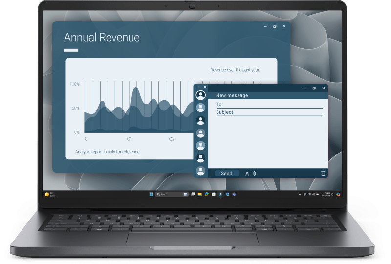 Laptop Business DELL Pro 14, cu procesor AMD Ryzen 3 210, 14'' IPS, 8 GB DDR5, 512 GB SSD, AMD Radeon 740M, Windows 11 Pro
