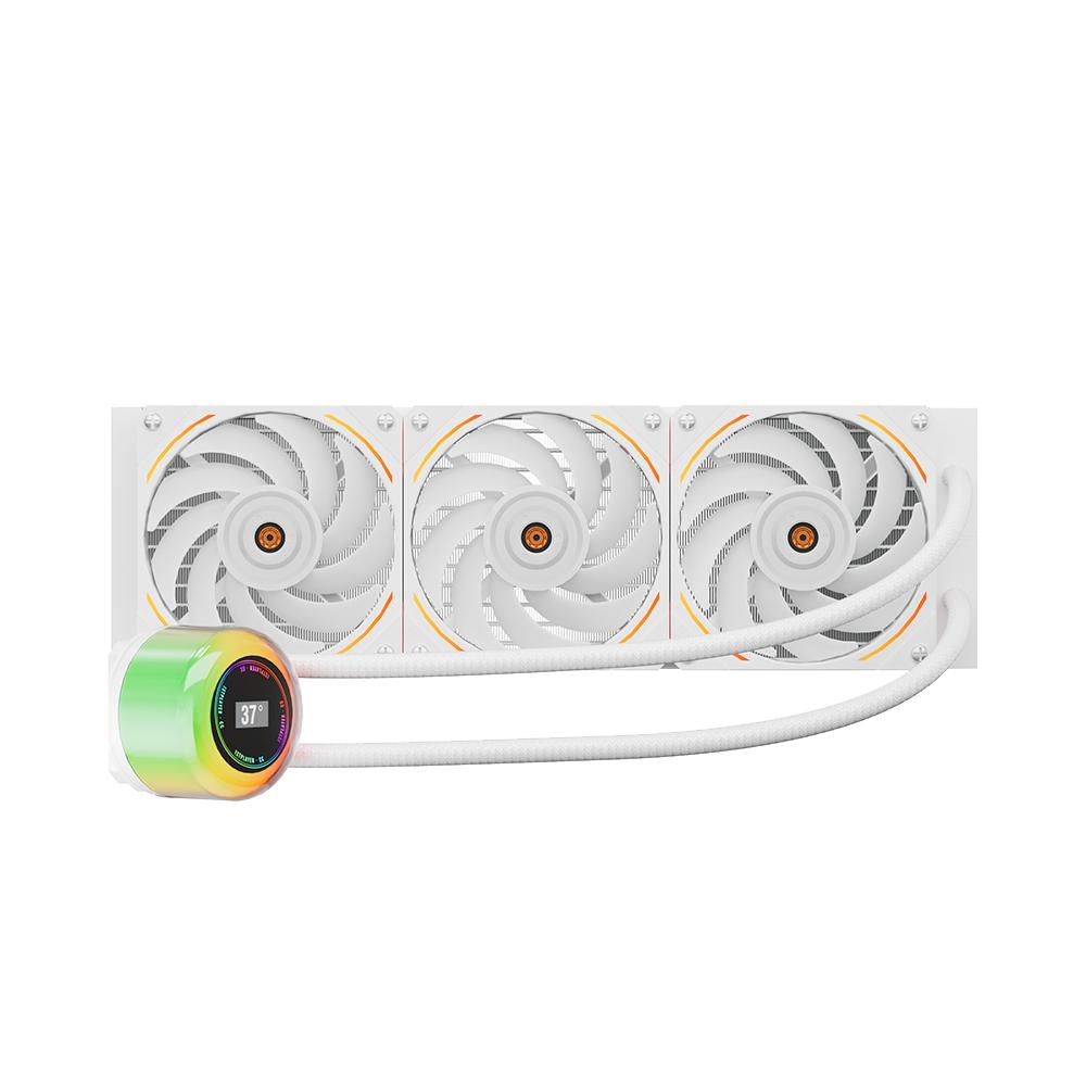 Cooler Procesor 1stPlayer CC-360-wh, display, aRGB, compatibil AMD/Intel, alb