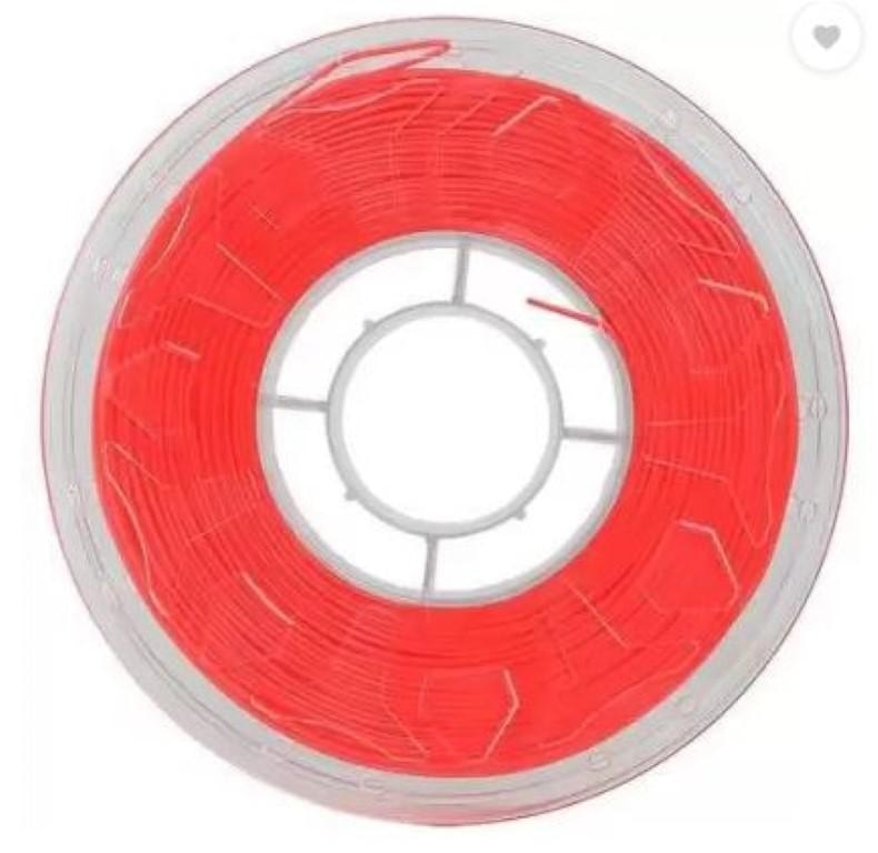 CREALITY CR PLA 3D Printer Filament, fluorescent red, 1KG, Printing temperature: 190-220, Filament diameter: 1.75mm, Tensile strength: 60MPa, Size of filament wheel: Diameter 200mm, height 66mm, hole diameter 56mm. Utilizare: pana la 6 luni de la deschiderea ambalajului.