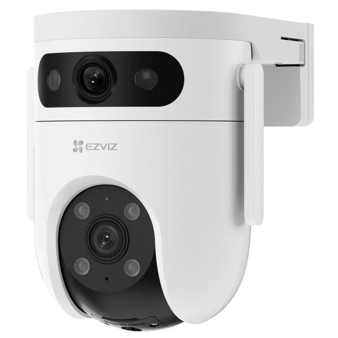 Camera de supraveghere EZVIZ H9C Dual WI-FI Rezolutie video: 2304 × 1296 Lentila fixa: 2.8mm Unghi de vizualizare: orizontal: 108°, vertical: 56°, diagonal 130° Distanta iluminator IR: 30 m Compresie video: H.265 / H.264 Detectarea formei umane alimentate de AI / detectarea formelor alimentate de AI