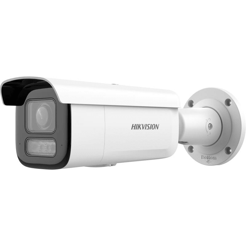 Camera de supraveghere IP Bullet 6MP Hikvision DS-2CD2663G2- LIZS2U(2.8-12MM), lentila varifocala: 2.8-12mm, iluminare min: Color: 0.005 Lux @ (F1.6, AGC ON),B/W: 0 Lux cu lumina alba: 60m, IR: 60m, microfon incorporat, interfata audio: 1/1, alarma: 1/1, slot card de memorie