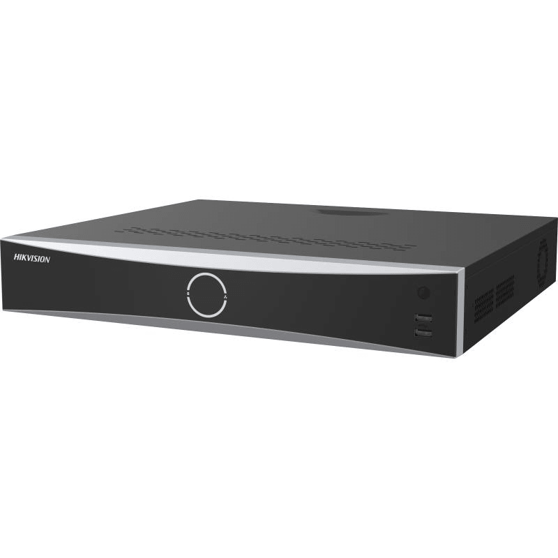 NVR Hikvision 16 canale AcuSeek DS-7716NXI-I4/VPRO; Up to 16-ch AcuSeek and AcuSearch function, Up to 8-ch facial recognition for face picture, Up to 16-ch IP camera inputs, Up to 32-ch 1080p decoding capability, H.265+/H.265/H.264+/H.264, iesiri: HDMI/VGA, 4x SATA max 20TB pe HDD, 16x POE, AI by