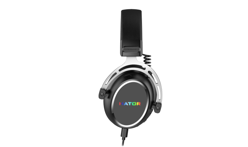 Casti gaming cu fir Hator Hypergang 3 USB, conectivitate USB Type-C / USB Type-Amaterial membrana compozit, conexiune catre HATOR SyncHUB™, Virtual 7.1 Surround Sound, logo iluminat RGB, apeluri prin BT in gaming mode, frecventa raspuns 10Hz-44kHz, impendanta 32Ω, putere maxima 30mW, microfon