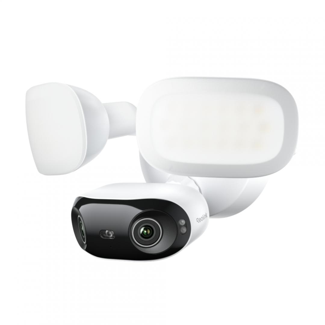 Camera de supraveghere Reolink Floodlight Series F751W Senzor: 1/2.7"CMOS Rezolutie video: 8 Megapixeli (5120x1552 pixeli) Cadre/secunda: 20 FPS Lentila fixa: 2.8mm Unghi de vizualizare: orizontal: 180°, vertical: 59° Distanta iluminator IR: 30 m Numar LED-uri IR: 9 Microfon si difuzor incorporat