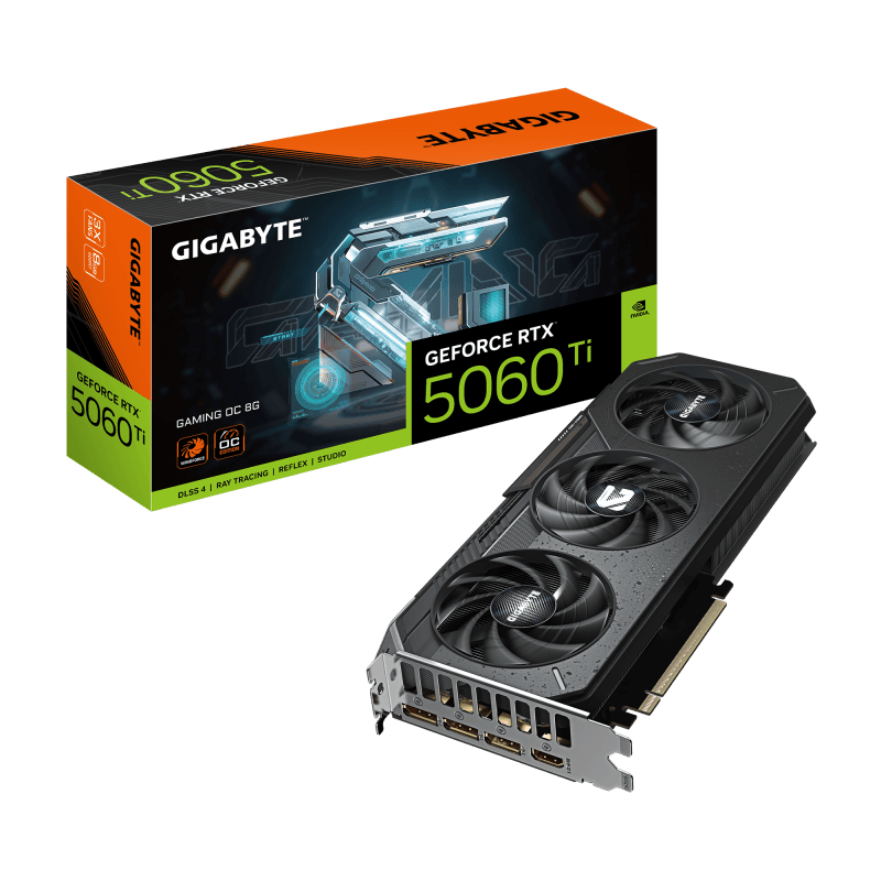 Placa Video GIGABYTE GEFORCE RTX 5060 TI GAMING OC 8GB GDDR7 128 bit, PCIE 5.0, 1x HDMI 3x DP