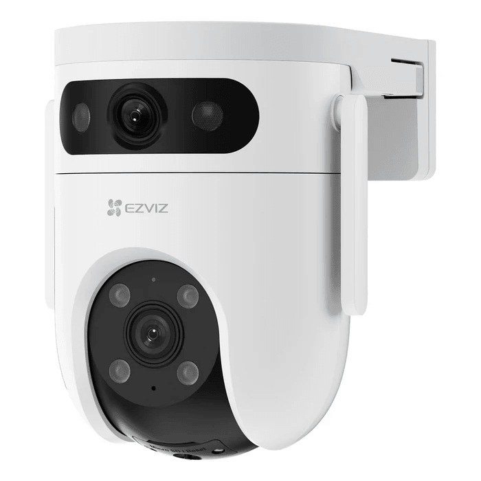 Camera de supraveghere EZVIZ H9C Dual WI-FI Rezolutie video: 2304 × 1296 Lentila fixa: 2.8mm Unghi de vizualizare: orizontal: 108°, vertical: 56°, diagonal 130° Distanta iluminator IR: 30 m Compresie video: H.265 / H.264 Detectarea formei umane alimentate de AI / detectarea formelor alimentate de AI