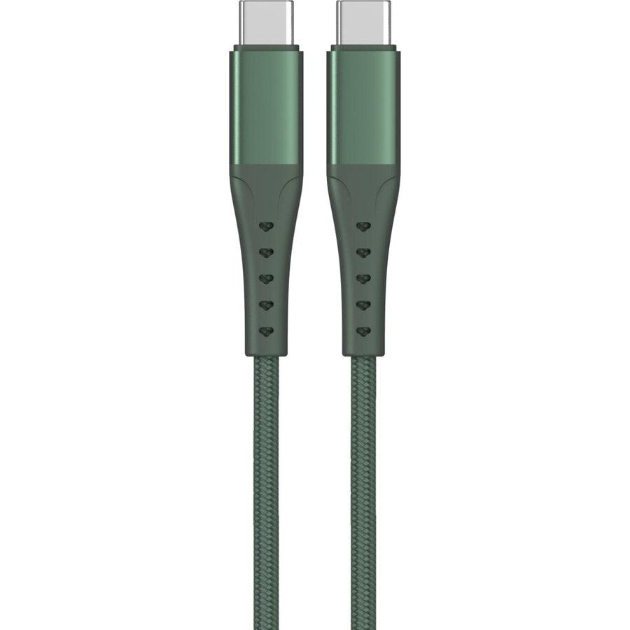 Cablu Lemontti Bending Aluminum Type-C la Type-C, Fast Charge, PD 60W, lungime 2m, Verde