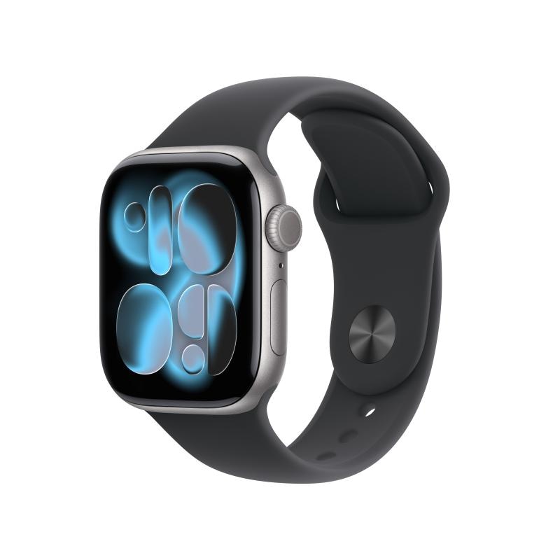Apple Watch Series 11 GPS 42mm Space Grey Aluminium Case with Black Sport Band - M/L