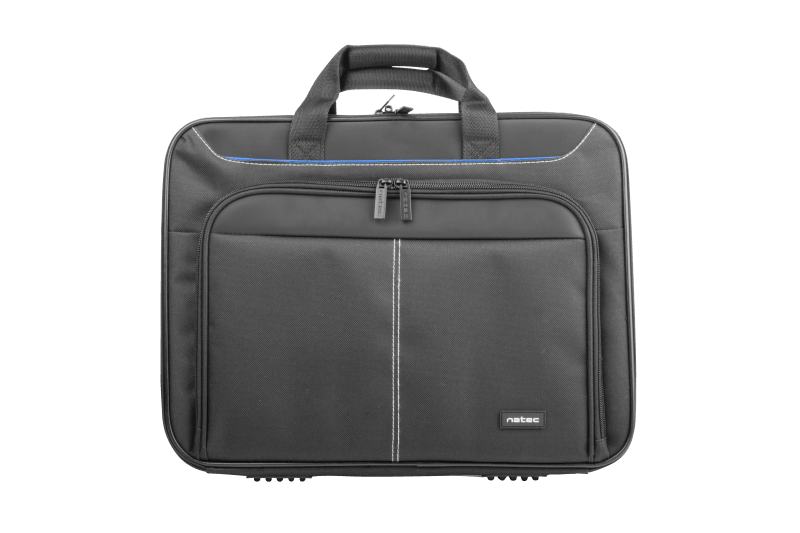 Geanta laptop Natec Doberman, compatibilitate dimensiune laptop 17.3", 2 compartimente, material Polyester 600D, negru