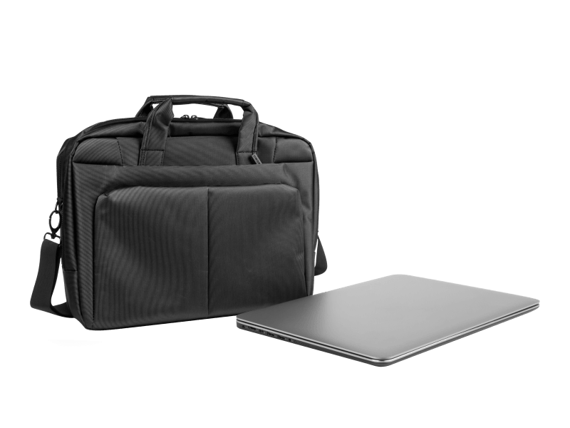 Geanta laptop Natec Gazelle, compatibilitate dimensiune laptop 15.6", 3 compartimente, material Polyester, negru