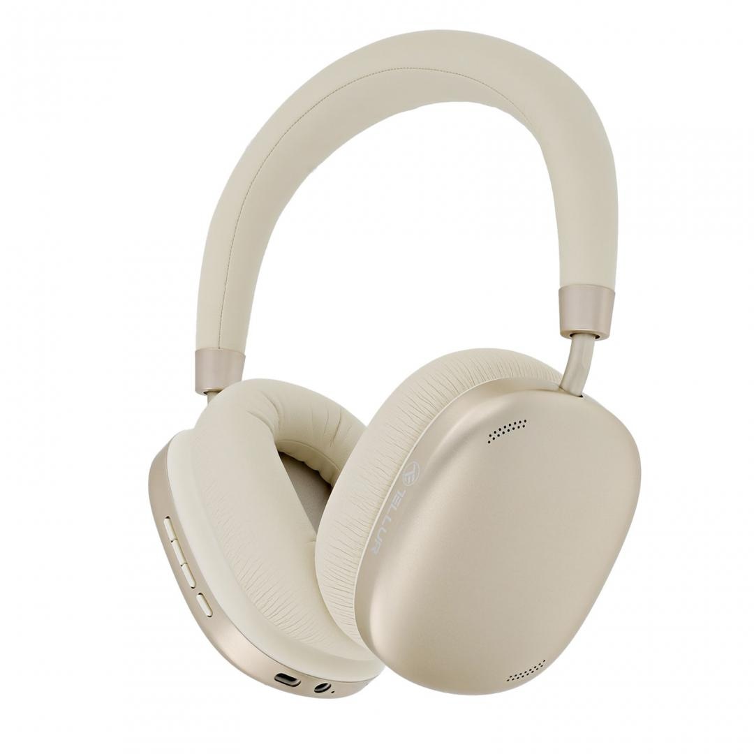 Casti Bluetooth Tellur Shade, frecventa difuzor 20Hz - 20KHz, timp de redare până la 50 de ore ANC OFF, până la 36 de ore ANC ON, bej