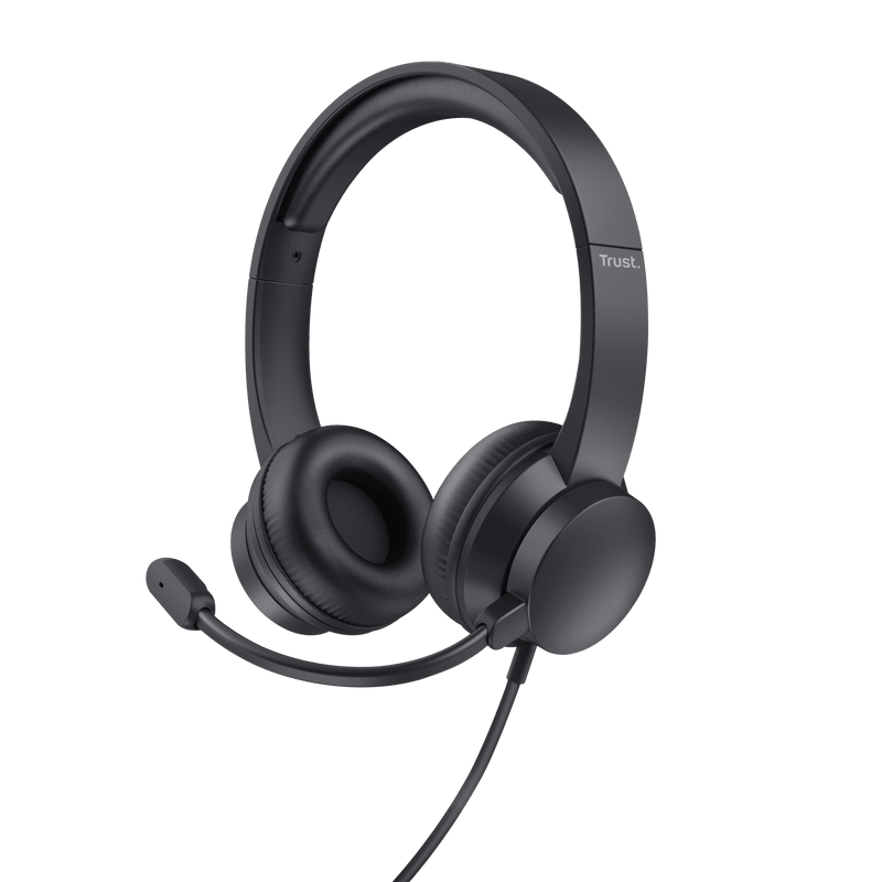 Casti cu fir Trust Ayda, intefata 3.5mm, frecventa raspuns 20 Hz - 20.000 Hz, sensibilitate 95 dB, negru