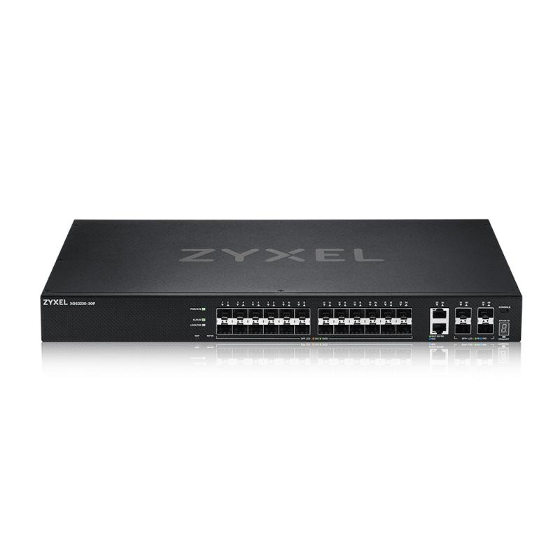 XGS2220-30F, L3 Access Switch, 24x1G SFP, 2x10mG RJ45, 4x10G SFP+ Uplink, incl. 1 yr NebulaFlex Pro