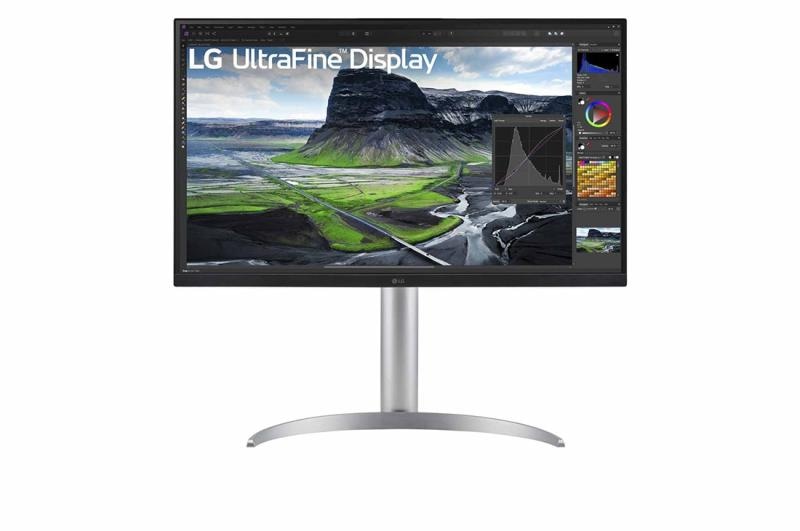 Monitor LG 27" 27UQ850V-W.AEU, Diagonal (inch): 27, Diagonal (cm): 68, Aspect ratio: 16:9, Panel: IPS, Resolution: 3840x2160, Refresh Rate: 60Hz, Response time GtG: 5ms, Brightness (max): 400 cd/m², Contrast (static) : 2000:1, Viewing angle: 178/178, Color Gamut Type: DCI-P3, Color Gamut Coverage