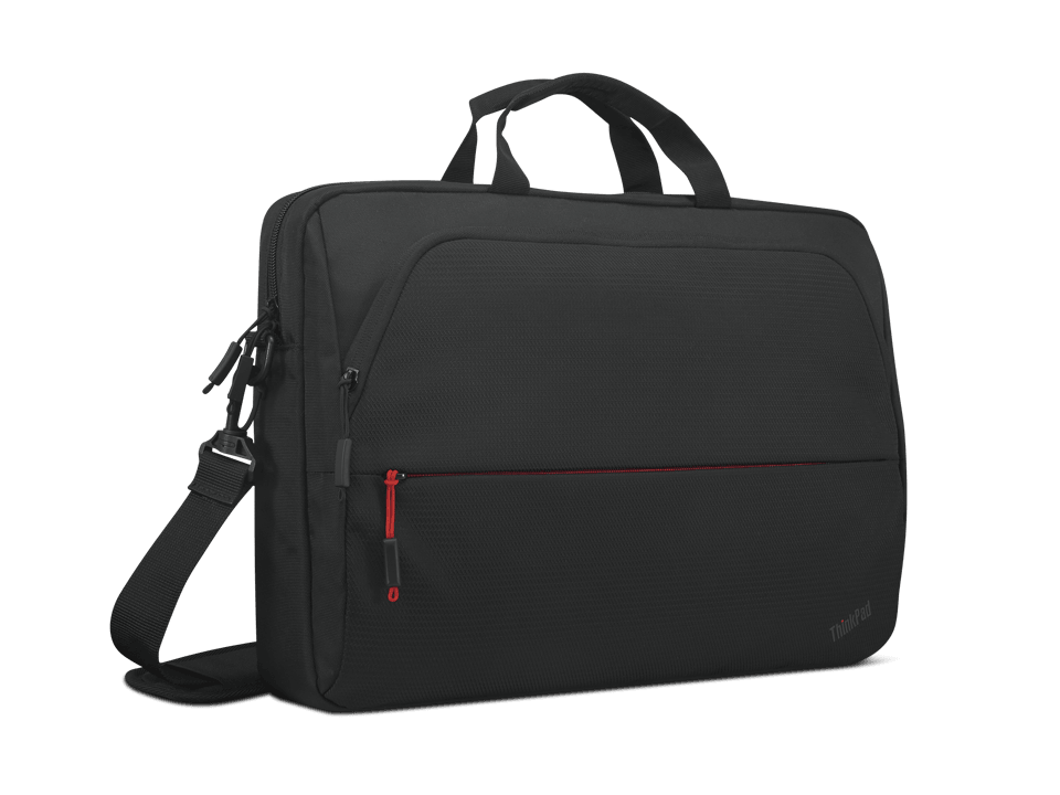 Lenovo ThinkPad Essential 16-inch Topload (Eco), Two main compartments, including a dedicated padded PC pocket, designed to fit Lenovo ThinkPad laptops up to 16", Two additional front zip pockets for quick accessory access, Removable, adjustable shoulder strap for added comfort while carrying