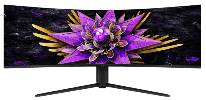 Monitor Gaming Curbat QD-mini LED TCL 57R94 57", Dual UHD (7680x2160), 120Hz, 1ms, AMD FreeSync™ Premium, NVIDIA G-Sync Compatible, R1000, Boxe 10W x2, USB Type-C 90W, Hub USB, 2x HDMI, DisplayPort, Pivot, VESA, alb