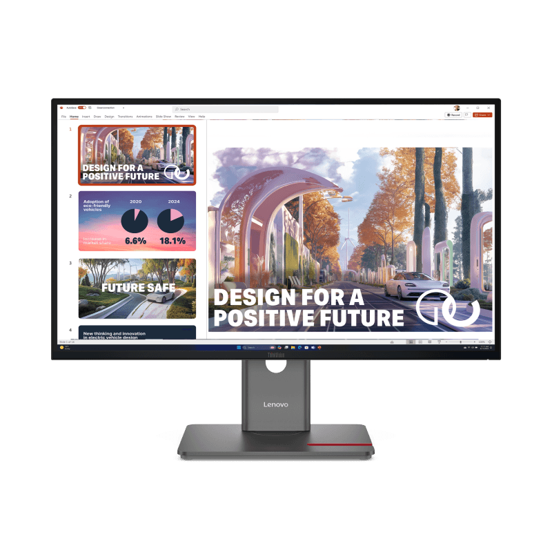 Lenovo ThinkVision P27QD-40. Display diagonal: 68.6 cm (27"), Display resolution: 2560 x 1440 pixels, HD type: Wide Quad HD, Display technology: LED, Response time: 6 ms, Native aspect ratio: 16:9, Viewing angle, horizontal: 178°, Viewing angle, vertical: 178°. Built-in USB hub, USB hub version