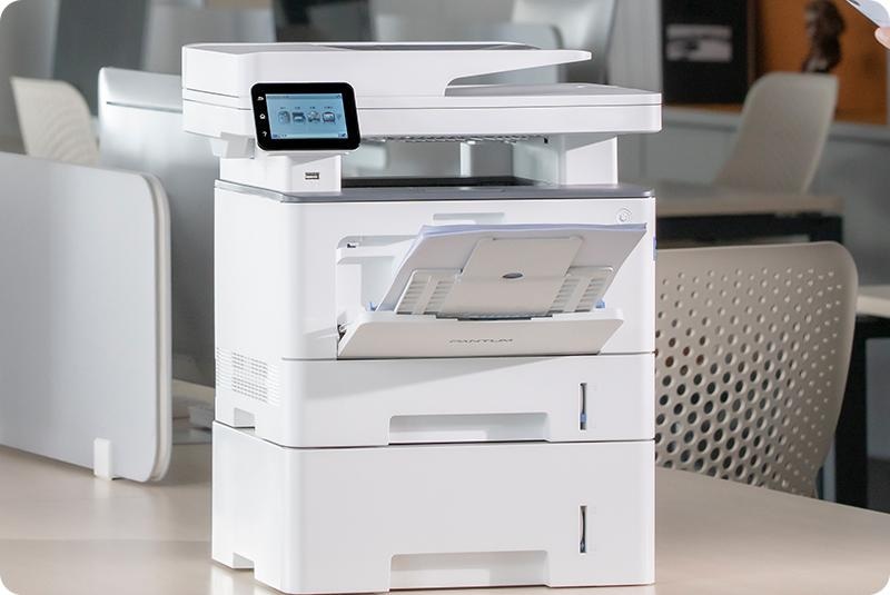 Multifunctional laser monocrom Pantum BM5110ADW Imprimare/Copiere/Scanare, Dimensiune:A4, Viteza: Imprimare si copiere:40 ppm, Rezolutie: 1200 x 1200, Procesor: 1.2 GHz, memorie:512 MB,Ecran 3.5 inch touch screen, Interfata:High-speed USB 2.0,IEEE 802.3 10/100/1000Base-Tx,WiFi(2.4G/5G):IEEE