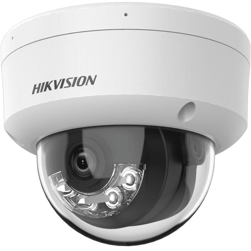 Camera de supraveghere IP Dome 2MP Smart Hybrid Light Hikvision DS-2CD1123G2-LIUF(2.8MM), lentila fixa 2.8mm, iluminare min: Color: 0.005 Lux @ (F1.6, AGC ON),B/W: 0 Lux cu IR 30m, microfon incorporat, slot card de memorie: alarma microSD/microSDHC/microSDXC card pana la 512 GB, alarma la