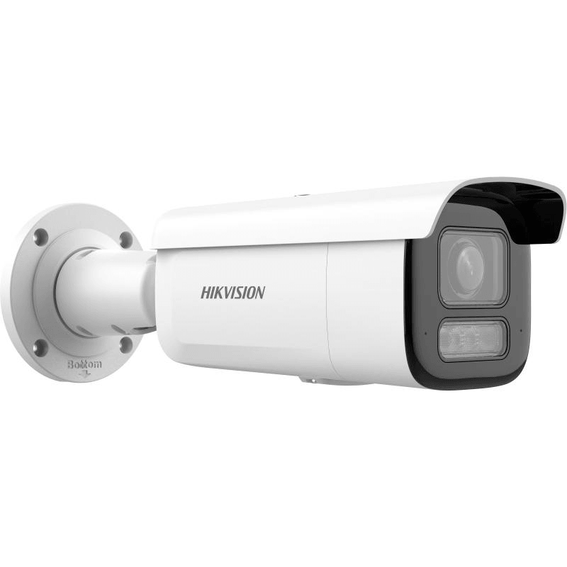 Camera de supraveghere IP Bullet 4MP Hikvision DS-2CD2643G2- LIZS2U/SL(2.8-12MM)), lentila varifocala: 2.8-12mm, iluminare min: Color: 0.005 Lux @ (F1.6, AGC ON),B/W: 0 Lux cu IR 60m, microfon incorporat, difuzor incorporat, interfata audio: 1/1, alarma: 1/1, slot card de memorie