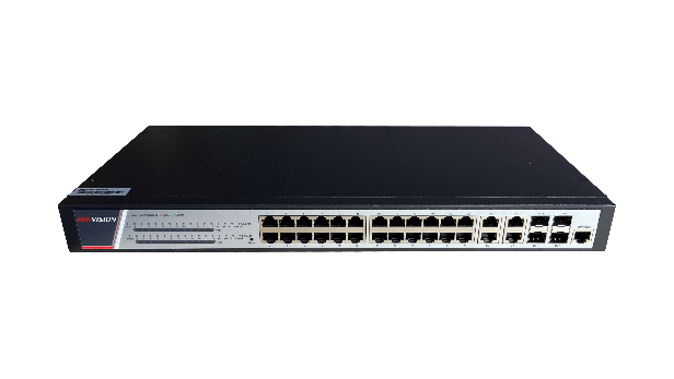Switch 24 porturi POE Gigabit, Hikvision DS-3E2528P(B)(O-STD), Full Managed, 24 x Gigabit Poe electrical ports si 4 x Gigabit combo ports, SwitchingCapacity 336 Gbps, Packet Forwarding Rate 51 Mpps,putere POE 370 W, maxim 30W per port, Software Function: Device Maintenance, Reliability, WLAN, Port