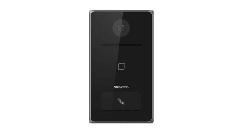 Post de exterior videointerfon IP Hikvision DS-KV6133-WME1; WIFI; 1 x buton de apelare( pentru o singura familie- permite apelarea a mai multor monitoare de interior); camera video 2MP True WDR ( unghi vizualizare: Horizontal: 129° Vertical: 75°), vizualizare pe timp de noapte IR maxim 3 metri;