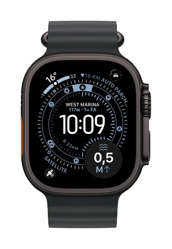 Apple Watch 49mm Black Ocean Band - Black Titanium Finish