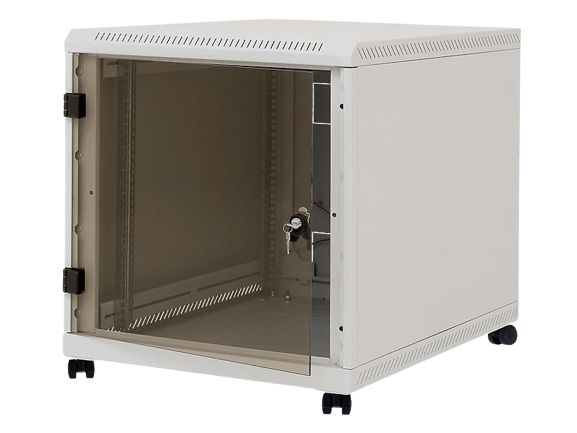 Rack de podea 19" Triton 12U 600x800mm usa fata sticla panouri laterale/spate detasabile sectiuni pentru ventilatie activa, sectiuni acces cabluri sus/jos/spate IP30 gri