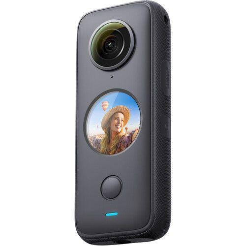 Camera video sport Insta360 ONE X2, 5.7K, 360°, Waterproof(pana la 10 metri), 4 microfoane, Mod Steadycam, InstaPano, Slow Motion, capacitate acumulator 1630 mAh, culoare neagra