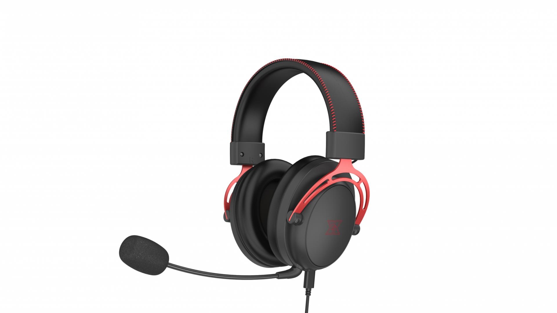 Căști de gaming Serioux Nimbus, cu mufă de 3,5 mm + USB 7.1, tip difuzor ∅53 mm, sensibilitate difuzor: 120 ± 3 dB, răspuns în frecvență: 20Hz-20KHz, Microfon: omnidirecțional, Sensibilitate microfon: -38 ± 3 dB, Impedanța microfonului: ≤ 2.2KΩ (maxim), Tensiune nominală: 5V, rosu-negru